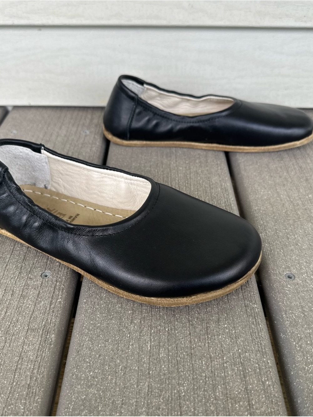 Earthing Harmony EH Women’s Size 38 Grounding Shoes Leather Black Ballet Flats
